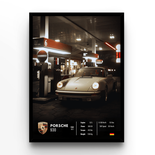 Porsche 930 Collector - A4, A3, A2 Posters Base - Poster Print Shop / Art Prints / PostersBase
