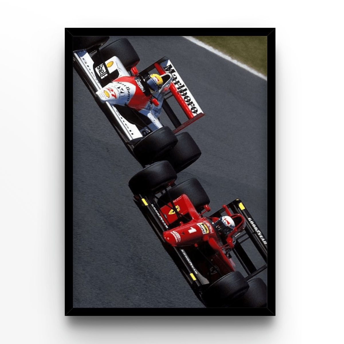 Prost VS Senna - A4, A3, A2 Posters Base - Poster Print Shop / Art Prints / PostersBase