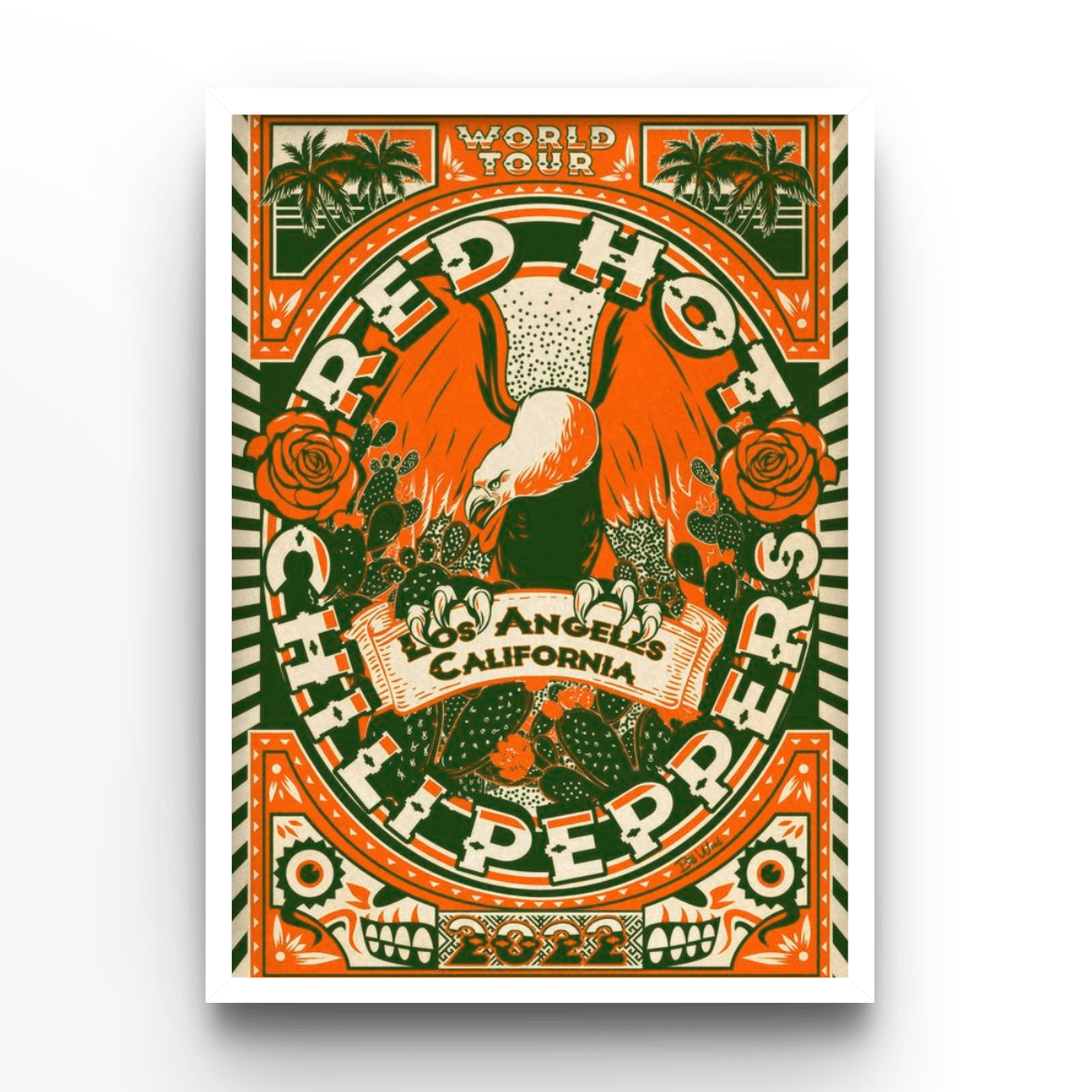 Red Hot Chili Peppers California - A4, A3, A2 Posters Base - Poster Print Shop / Art Prints / PostersBase