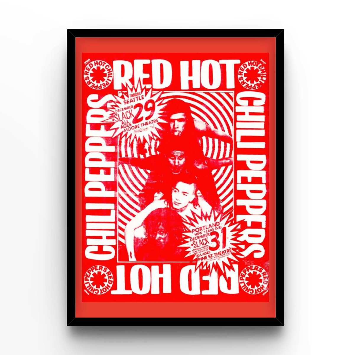 Red Hot Chili Peppers Seattle - A4, A3, A2 Posters Base - Poster Print Shop / Art Prints / PostersBase