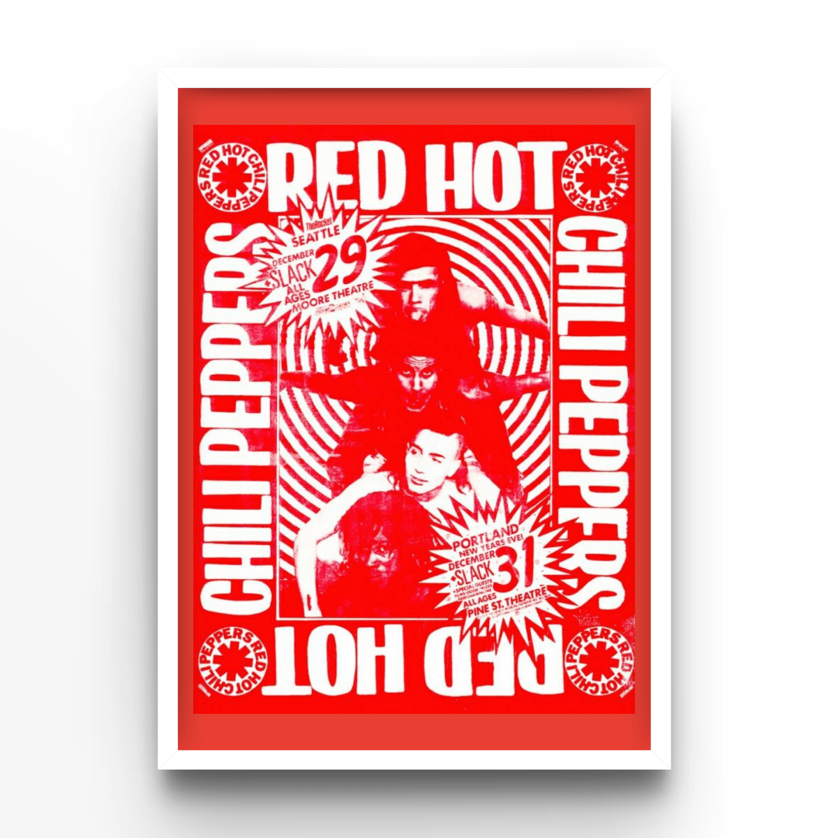 Red Hot Chili Peppers Seattle - A4, A3, A2 Posters Base - Poster Print Shop / Art Prints / PostersBase