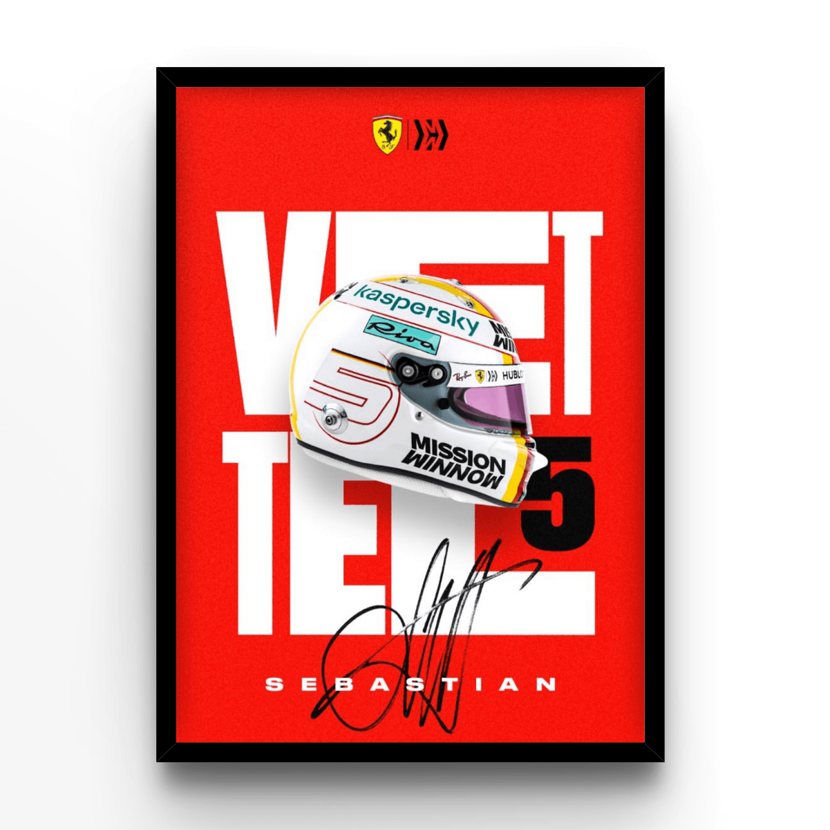 Sebastian Vettel 1 - A4, A3, A2 Posters Base - Poster Print Shop / Art Prints / PostersBase