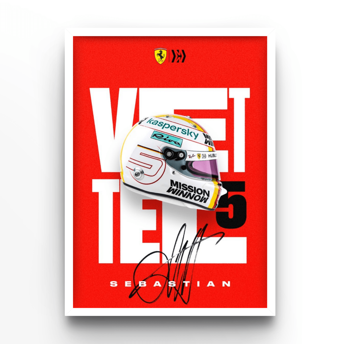 Sebastian Vettel 1 - A4, A3, A2 Posters Base - Poster Print Shop / Art Prints / PostersBase