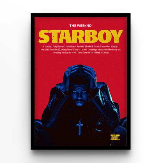 The Weeknd Starboy - A4, A3, A2 Posters Base - Poster Print Shop / Art Prints / PostersBase