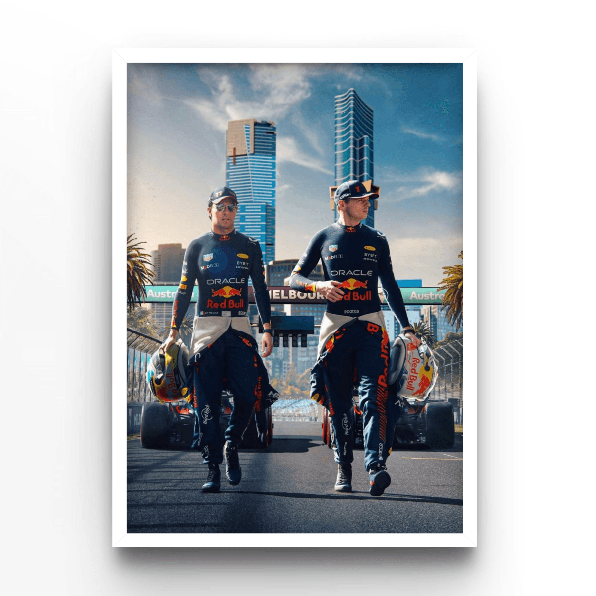 Verstappen & Perez - A4, A3, A2 Posters Base - Poster Print Shop / Art Prints / PostersBase