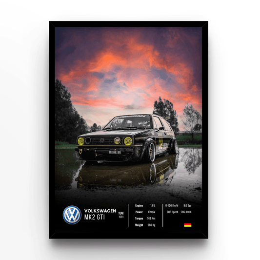 Volkswagen MK2 GTI Collector - A4, A3, A2 Posters Base - Poster Print Shop / Art Prints / PostersBase
